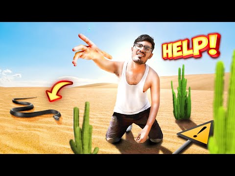 24 Hours in Desert Challenge | हालत ख़राब हो गयी🥵 Will I Survive?