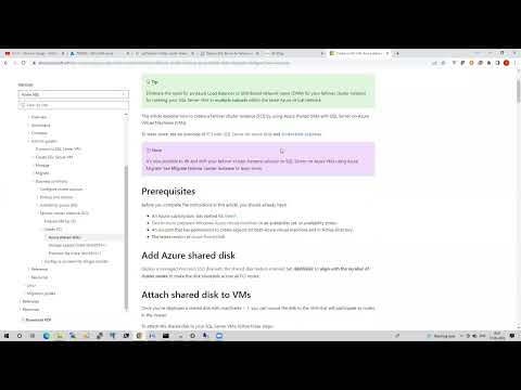 SQL Server Failover Cluster on Azure Virtual Machines using Azure Shared Disks part-1