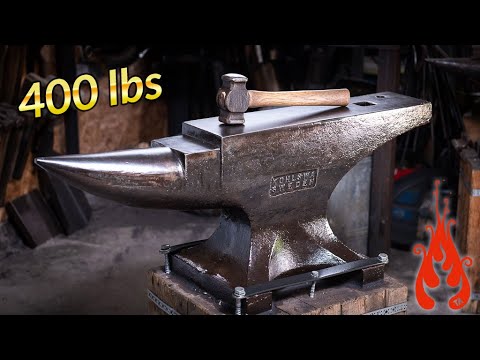 Blacksmithing - Mounting my 400 lb anvil