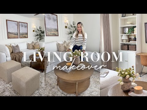 EXTREME LIVING ROOM/LOFT MAKEOVER || SPRING DECORATE WITH ME || SPRING DECORATING IDEAS 2025