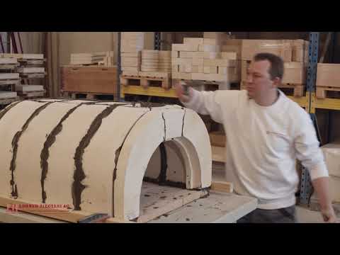 Aufbau kompletter Pizzaofenbausatz mit Chromstahlmantel, normale Front