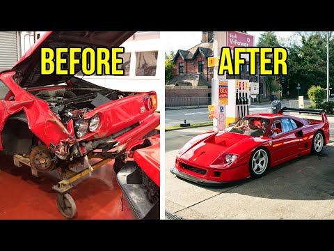F40 LM Build - Part 3: Rebuilding a Wrecked Ferrari 328 into an F40 LM Race Car!