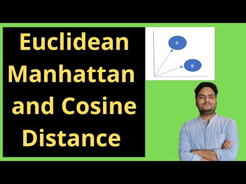 Euclidean Manhattan and Cosine Distance | Euclidean distance vs Cosine similarity