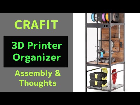 Crafit 3D Printer Organizer Cabinet with Filament Storage, Enclosure, ventilation, LED, Hygrometer