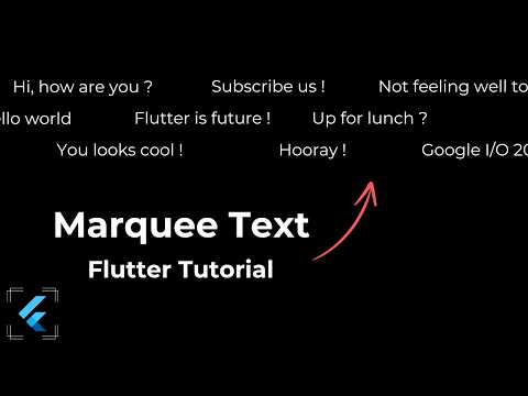 Flutter Animated Text Scroll Effect - Marquee Text