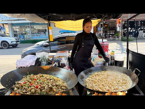 Long Queue! Stir-Fried Meat with Holy Basil by a Hardworking Thai Lady | Street Food