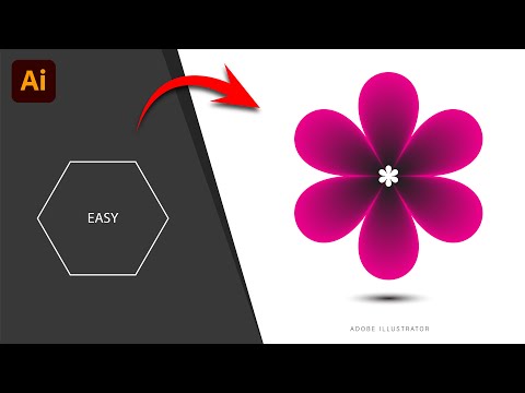 illustrator Tutorial : How to make Blending flowers in Adobe illustrator using Blend Tool