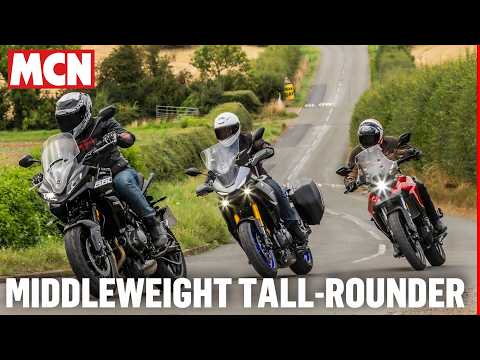 Middleweight Tall-rounder Shootout | Tracer 7 GT v Tiger Sport 660 v V-Strom 800RE | MCN Group Test
