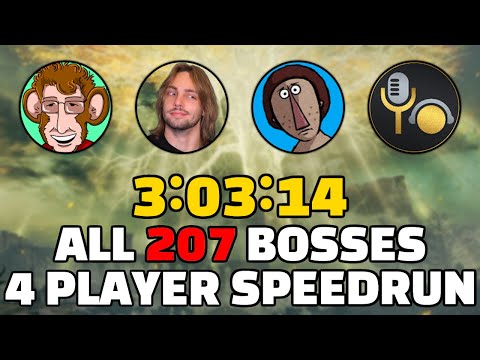 Elden Ring All Bosses 4 PLAYER SPEEDRUN in 3:03:14 with Mitchriz, star0chris, & YoJosherino
