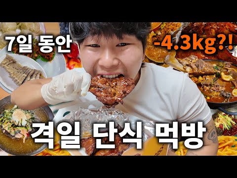 7일 동안 -4.3kg?! 격일 폭식 다이어트! (격일단식)