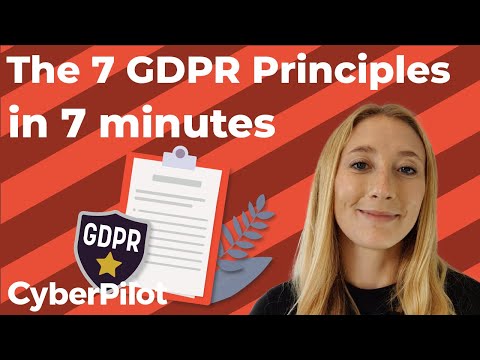 The 7 GDPR principles explained in 7 minutes
