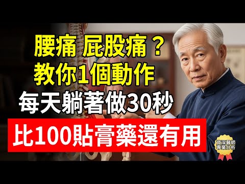 腰痛 屁股痛？教你1個動作，每天躺著做30秒，比100貼膏藥還有用！#坐骨神經痛 #梨狀肌綜合征 #腰腿疼痛 #拉伸 #任醫師
