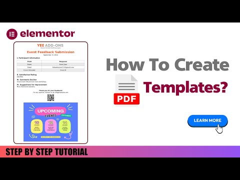 How To Create PDF Templates for Elementor forms?