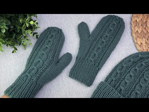 Мастер-класс. Варежки спицами индийским клином