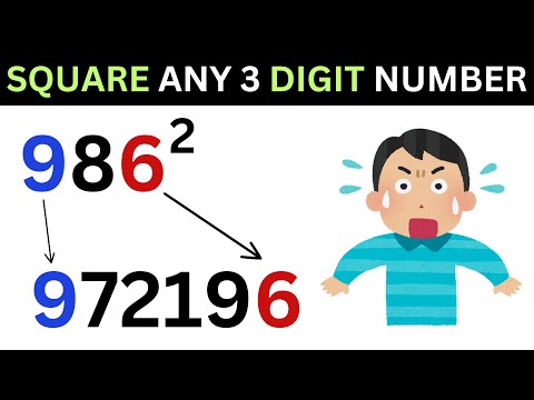 Square any 3 digit number in 5 seconds I Crazy Math Trick