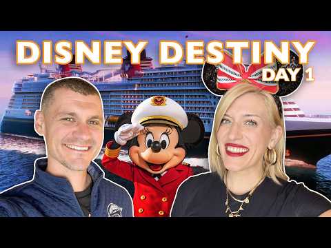 DISNEY DESTINY: The BEST First Day On The BRAND NEW Ship! | Palo, Villains Bar, Room Tour, Marvel