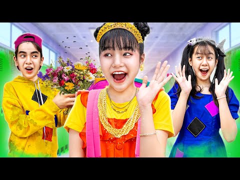 Rich Baby Doll First Day In Poor School! Rich Student Vs Poor Student