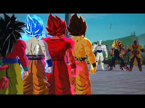 Goku Non Canon Forms Vs Bosses Team - Dragon Ball Sparking! Zero