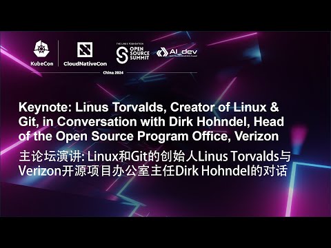 Keynote: Linus Torvalds, Creator of Linux & Git, in Conversation with Dirk Hohndel, Verizon
