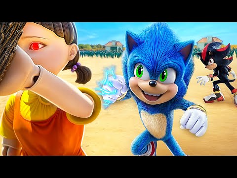 ¡Sonic en el Juego del Calamar! ¡El Juego del Calamar con superhéroes!