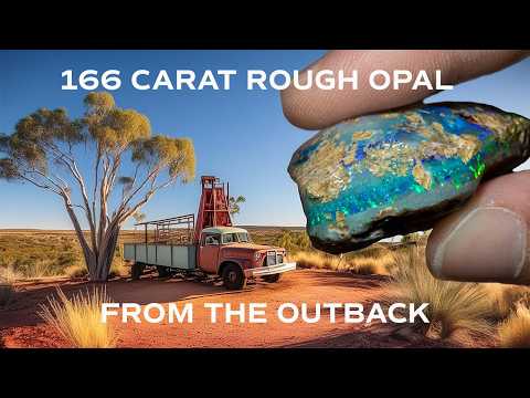 I cut this 166 carat rough opal straight from the outback mines of Australia