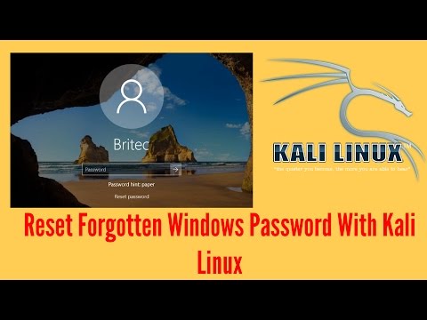 Reset Forgotten Windows Password With Kali Linux