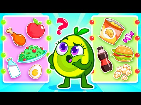 Healthy Food vs Junk Food 🍏🍕 Good vs. Bad Habits by Pit & Penny