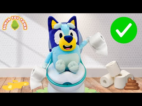 Potty Training With Bluey - Toddler Learning | Pretend Play with Bluey Toys & Bunya Toy Town Friends