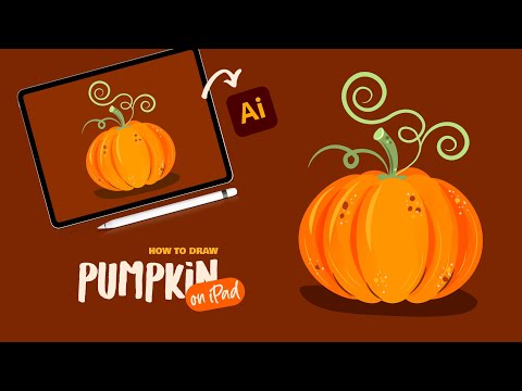 Adobe Illustrator on iPad: drawing a pumpkin. Beginner's tutorial.