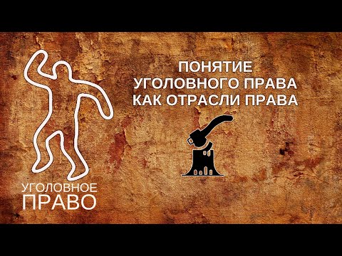 Понятие уголовного права как отрасли права