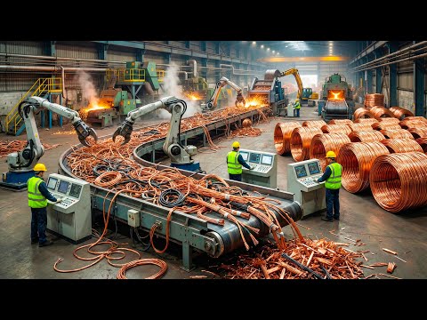 Inside the Copper Recycling Factory – How Old Electrical Cables Become Pure Copper (Full Process)