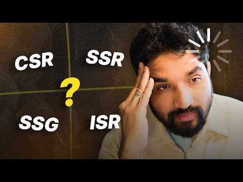 Which One Should You Use? CSR, SSR, SSG, or ISR 🤔? Rendering Methods Explained in Hindi | Day 24/100