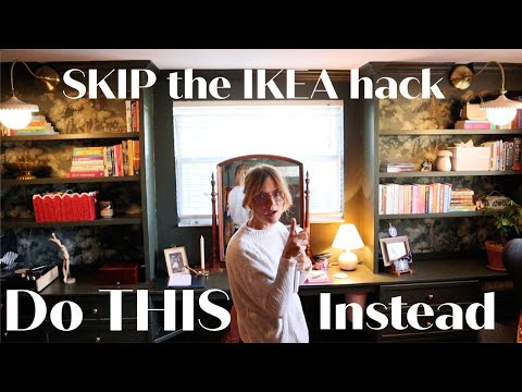 How I upcycled thrifted dressers into a stylish library wall/vanity/desk and transformed my room.