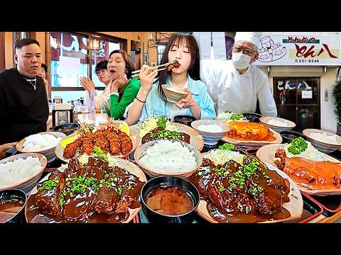 75-Year-Old Master’s Tonkatsu Locals Line Up For in JAPAN! Everyone Shocked How Much I Ate!