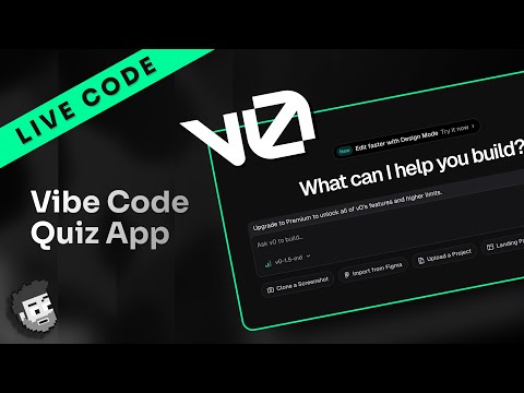 Live/Vibe Code: Vercel V0 Quiz App