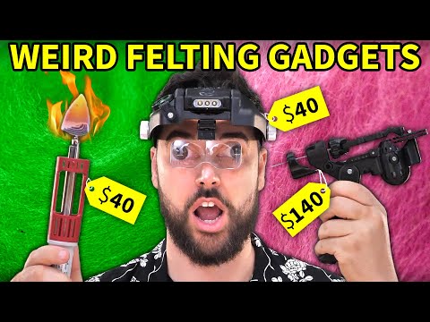 Trying 3 Weird Needle Felting Gadgets (1 was AWFUL)