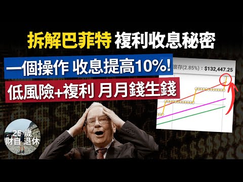 【拆解巴菲特複利收息秘密】創造比貨幣基金高10%收益，2026低風險月月收息！ #25歲財自