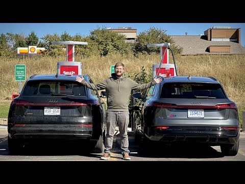 Highway Range Test Battle! Old vs New Audi E-Tron - Here's How Much Farther The Q8 Goes On A Charge