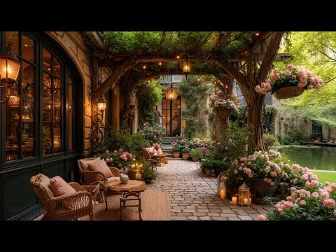 Gentle Jazz Melody by the Lake | Spring Morning Forest Café Jazz Music for Relax, Study & Work