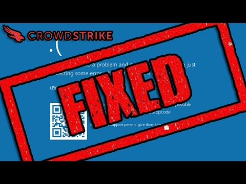 CrowdStrike/Microsoft crash BSOD blue screen BUG fix!