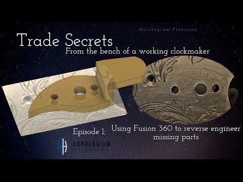 Trade Secrets Episode 1 - Using Fusion 360 to reverse engineer missing clock parts.