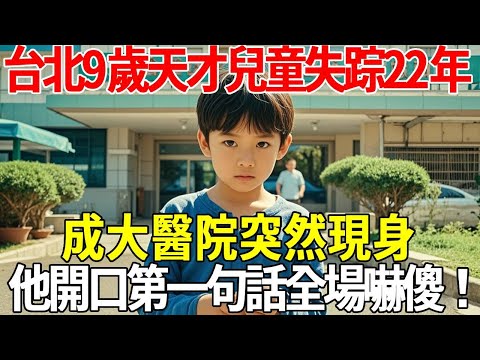 台北9歲天才兒童失踪22年,成大醫院突然現身,他開口第一句話，全場嚇傻！#蝴蝶飛飛 #民間故事 #奇聞趣事 #古代小說#懸疑#老年情感