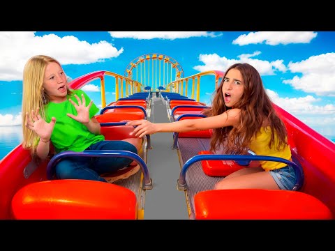 Nastya and Evelyn playing hide and seek and funny games in an unusual house