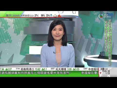 無綫TVB 0030新聞報道|中東局勢 以軍空襲黎巴嫩貝魯特郊區建築物 稱目標內有真主黨設施|遼寧等多處沿海地區先後現海水倒灌 專家指與風暴潮疊加天文大潮有|習近平晤普京|20241023