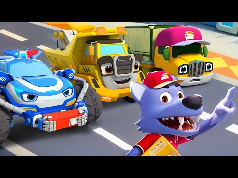 Courier Rescue Team | Construction Truck, Police Car🚨| Kids Songs | BabyBus - Cars World