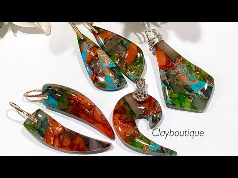 Polymer Clay Faux Sea Sediment Jasper, Plus NEW Clayboutique Cutters!