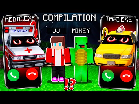 Why ALL MONSTER CARS CALLING to JJ and MIKEY at 3AM ? Minecraft Maizen Compilation