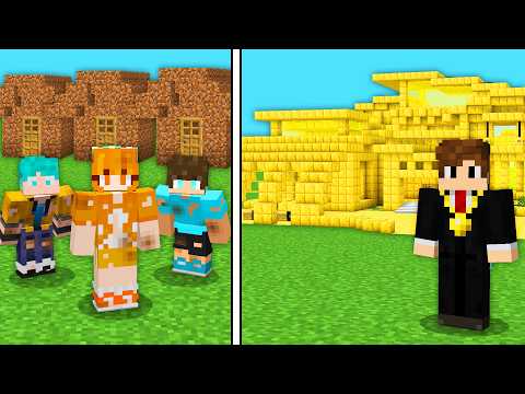 Evolui minha Casa de Terra para Ouro no Minecraft!