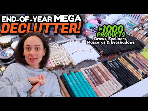 DECLUTTERING (and reviewing) HUNDRED OF EYESHADOWS, EYELINERS & MASCARAS!
