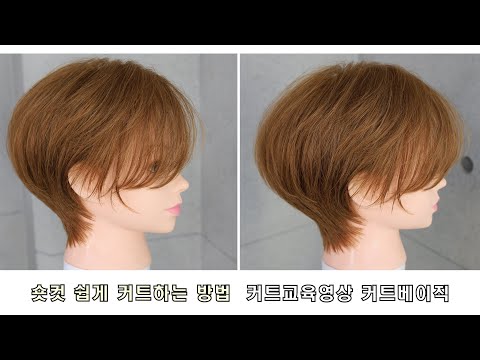 숏컷 쉽게 커트하는 방법 / 커트교육영상 / 커트베이직 #커트교육 #커트베이직 #커트기초